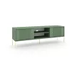 TV Cabinet Smoke Green/Black with Gold Handles ISEO IS01