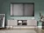TV Cabinet Cashmere/Black with Gold Handles ISEO IS01