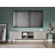 TV Cabinet Cashmere/Black with Gold Handles ISEO IS01