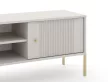 TV Cabinet Cashmere/Black with Gold Handles ISEO IS01