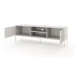TV Cabinet Cashmere/Black with Gold Handles ISEO IS01