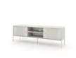 TV Cabinet Cashmere/Black with Gold Handles ISEO IS01
