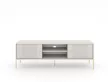 TV Cabinet Cashmere/Black with Gold Handles ISEO IS01