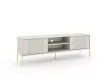 TV Cabinet Cashmere/Black with Gold Handles ISEO IS01
