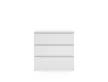 SIMPLE Chest of Drawers 80 cm 3 Drawers White