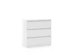 SIMPLE Chest of Drawers 80 cm 3 Drawers White