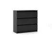 SIMPLE Chest of Drawers 80 cm 3 Drawers Black