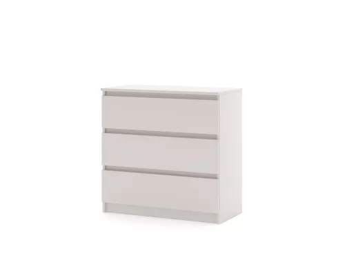 SIMPLE Chest of Drawers 80 cm 3 Drawers Cashmere