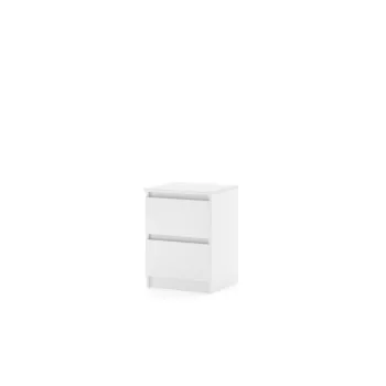 SIMPLE Bedside Table 40 cm 2 Drawers Matte White