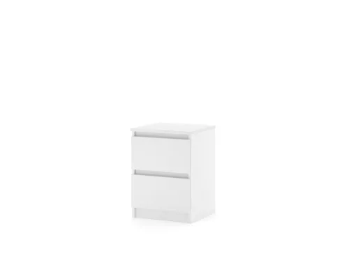 SIMPLE Bedside Table 40 cm 2 Drawers Matte White