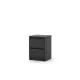 SIMPLE Bedside Table 40 cm 2 Drawers Matte Black