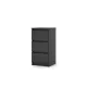 SIMPLE Bedside Table 40 cm 3 Drawers Matte Black