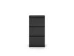 SIMPLE Bedside Table 40 cm 3 Drawers Matte Black