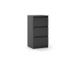 SIMPLE Bedside Table 40 cm 3 Drawers Matte Black