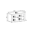 Shoe cabinet LUNA2 1 door old style light matera
