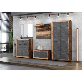   Komód 2 ajtóval és 1 fiókkal Old Style Dark / Matera színkombinációban – LUNA2