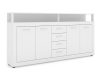 Komód 4 ajtóval és 4 fiókkal fehér színben – XXL LUNA