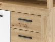 Komód 4 ajtóval és 4 fiókkal Artisan tölgy / fehér színkombinációban – XXL LUNA