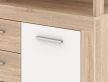 Komód 2 ajtóval és 4 fiókkal Sonoma tölgy / fehér színkombinációban – LUNA MIDI B