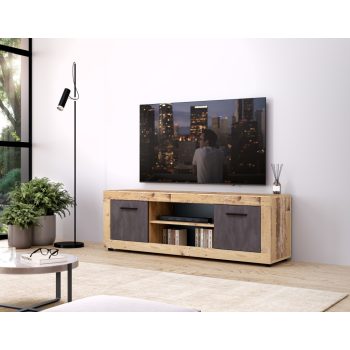   TV szekrény 2 ajtós Old Style Light / Matera színkombinációban – LUNA