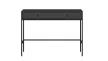 Chest of drawers with 2 drawers in black color with black handles - Maggiore MA07