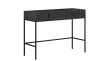 Chest of drawers with 2 drawers in black color with black handles - Maggiore MA07