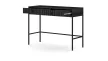 Chest of drawers with 2 drawers in black color with black handles - Maggiore MA07