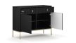 Komód fekete színben 2 ajtó/2 fiók. MAGGIORE