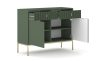 Komód zöld színben. 2 ajtó/2 fiók. MAGGIORE