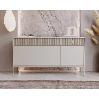 MAGGIORE MA03 Sideboard 3 Doors 3 Drawers Cashmere/Gold