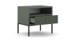 Magas komód smoke green színben fekete elemekkel arany fogantyúkkal – MAGGIORE MA06