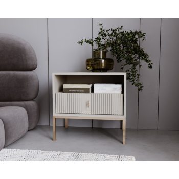   Magas komód kasmír színben arany fogantyúkkal – MAGGIORE MA06