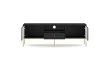 Chest of drawers with 2 doors and 1 drawer in black with gold handles - Maggiore MA01