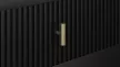 Chest of drawers with 2 doors and 1 drawer in black with gold handles - Maggiore MA01