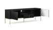 Chest of drawers with 2 doors and 1 drawer in black with gold handles - Maggiore MA01