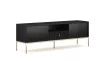 Chest of drawers with 2 doors and 1 drawer in black with gold handles - Maggiore MA01