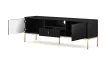 Chest of drawers with 2 doors and 1 drawer in black with gold handles - Maggiore MA01
