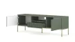 Chest of drawers with 2 doors and 1 drawer in smoke green with gold handles - Maggiore MA01