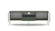 Chest of drawers with 2 doors and 1 drawer in smoke green with gold handles - Maggiore MA01