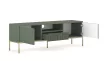 Chest of drawers with 2 doors and 1 drawer in smoke green with gold handles - Maggiore MA01