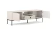 Chest of drawers with 2 doors and 1 drawer in cashmere with black elements and black handles - Maggiore MA01