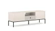 Chest of drawers with 2 doors and 1 drawer in cashmere with black elements and black handles - Maggiore MA01