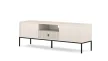 Chest of drawers with 2 doors and 1 drawer in cashmere with black elements and black handles - Maggiore MA01