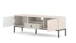 Chest of drawers with 2 doors and 1 drawer in cashmere with black elements and black handles - Maggiore MA01
