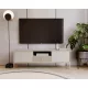 Chest of drawers with 2 doors and 1 drawer in cashmere with gold handles - Maggiore MA01