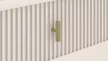 Chest of drawers with 2 doors and 1 drawer in cashmere with gold handles - Maggiore MA01