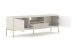 Chest of drawers with 2 doors and 1 drawer in cashmere with gold handles - Maggiore MA01