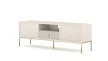 Chest of drawers with 2 doors and 1 drawer in cashmere with gold handles - Maggiore MA01