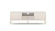 Chest of drawers with 2 doors and 1 drawer in cashmere with gold handles - Maggiore MA01