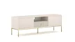 Chest of drawers with 2 doors and 1 drawer in cashmere with gold handles - Maggiore MA01